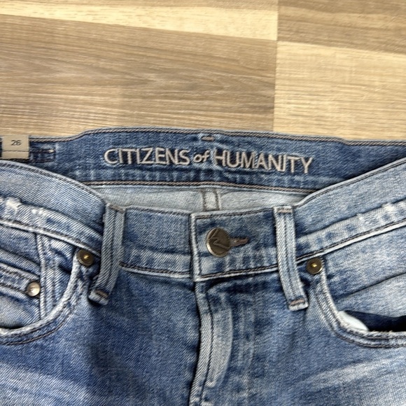 Citizens of Humanity distressed skinny blue denim jeans size 26 - Picture 6 of 10